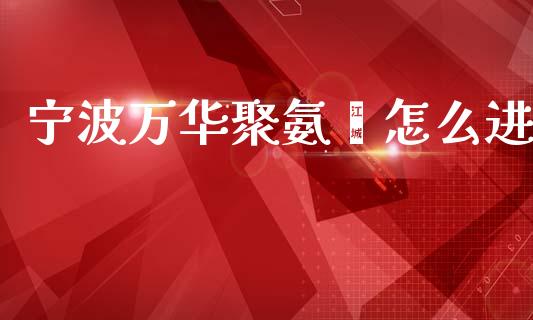 宁波万华聚氨酯怎么进_https://wap.sdyuehang.cn_新股申购_第1张