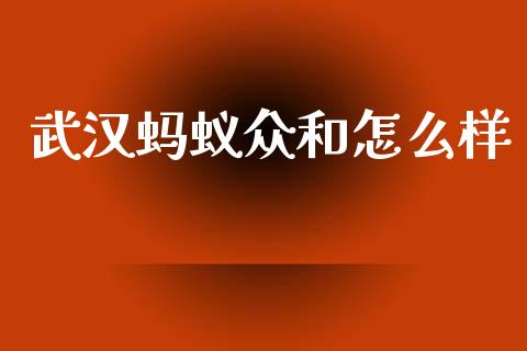 武汉蚂蚁众和怎么样_https://wap.sdyuehang.cn_产经新闻_第1张