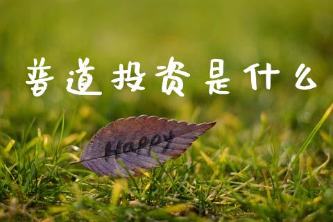 普道投资是什么_https://wap.sdyuehang.cn_产经新闻_第1张