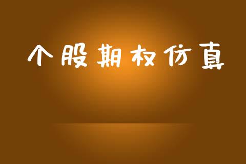 个股期权仿真_https://wap.sdyuehang.cn_产经新闻_第1张