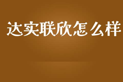 达实联欣怎么样_https://wap.sdyuehang.cn_债券资讯_第1张