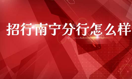 招行南宁分行怎么样_https://wap.sdyuehang.cn_美股行情_第1张