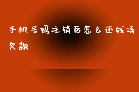 手机号码注销后怎么还钱清欠款_https://wap.sdyuehang.cn_新股申购_第1张