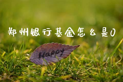 郑州银行基金怎么是0_https://wap.sdyuehang.cn_债券资讯_第1张