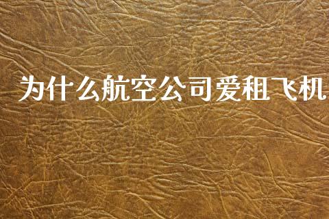 为什么航空公司爱租飞机_https://wap.sdyuehang.cn_美股行情_第1张