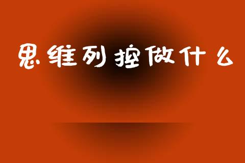 思维列控做什么_https://wap.sdyuehang.cn_产经新闻_第1张