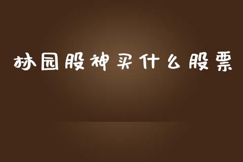 林园股神买什么股票_https://wap.sdyuehang.cn_产经新闻_第1张