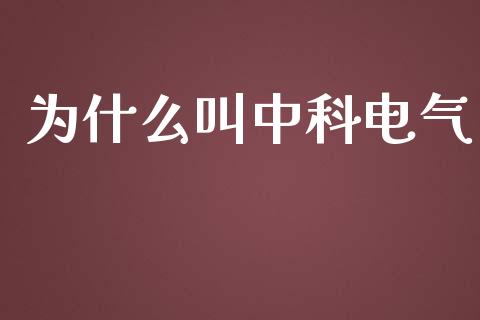 为什么叫中科电气_https://wap.sdyuehang.cn_债券资讯_第1张