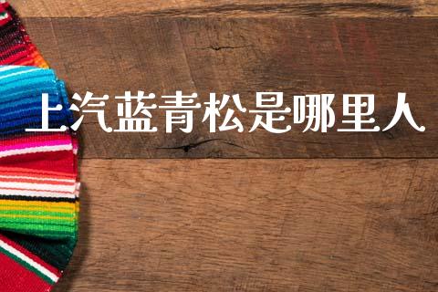 上汽蓝青松是哪里人_https://wap.sdyuehang.cn_新股申购_第1张