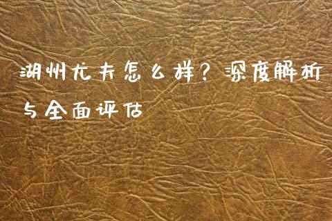 湖州尤夫怎么样？深度解析与全面评估_https://wap.sdyuehang.cn_债券资讯_第1张