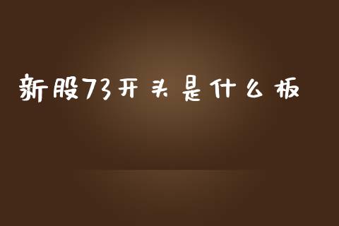 新股73开头是什么板_https://wap.sdyuehang.cn_债券资讯_第1张