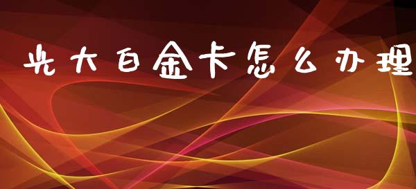 光大白金卡怎么办理_https://wap.sdyuehang.cn_债券资讯_第1张
