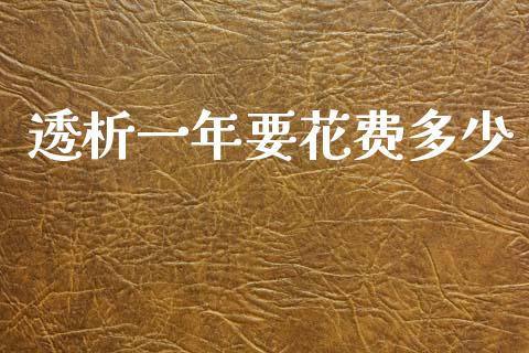 透析一年要花费多少_https://wap.sdyuehang.cn_美股行情_第1张