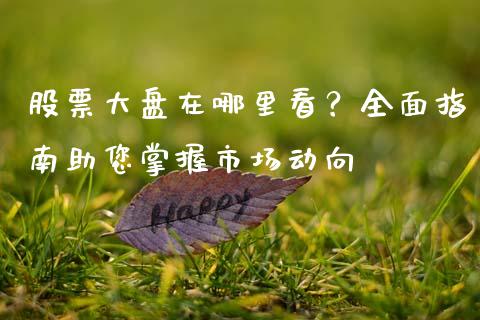 股票大盘在哪里看？全面指南助您掌握市场动向_https://wap.sdyuehang.cn_产经新闻_第1张