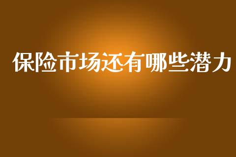 保险市场还有哪些潜力_https://wap.sdyuehang.cn_新股申购_第1张