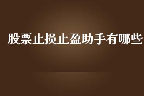 股票止损止盈助手有哪些_https://wap.sdyuehang.cn_新股申购_第1张