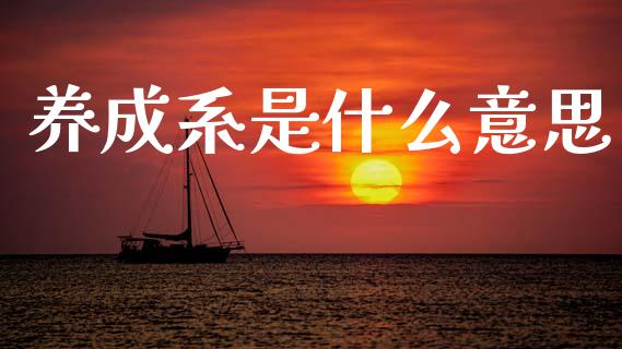 养成系是什么意思_https://wap.sdyuehang.cn_新股申购_第1张