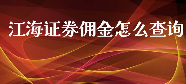 江海证券佣金怎么查询_https://wap.sdyuehang.cn_美股行情_第1张