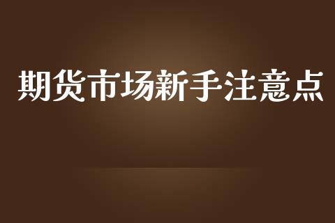 期货市场新手注意点_https://wap.sdyuehang.cn_美股行情_第1张