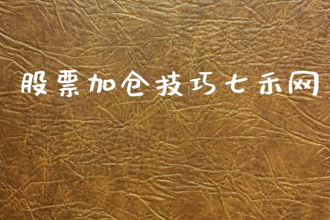 股票加仓技巧七禾网_https://wap.sdyuehang.cn_债券资讯_第1张