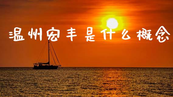 温州宏丰是什么概念_https://wap.sdyuehang.cn_美股行情_第1张