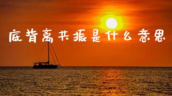 底背离共振是什么意思_https://wap.sdyuehang.cn_美股行情_第1张