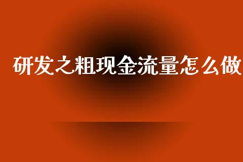 研发之粗现金流量怎么做_https://wap.sdyuehang.cn_产经新闻_第1张