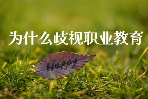 为什么歧视职业教育_https://wap.sdyuehang.cn_美股行情_第1张