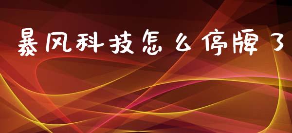 暴风科技怎么停牌了_https://wap.sdyuehang.cn_美股行情_第1张
