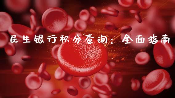 民生银行积分查询：全面指南_https://wap.sdyuehang.cn_产经新闻_第1张