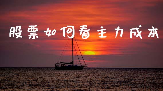 股票如何看主力成本_https://wap.sdyuehang.cn_产经新闻_第1张