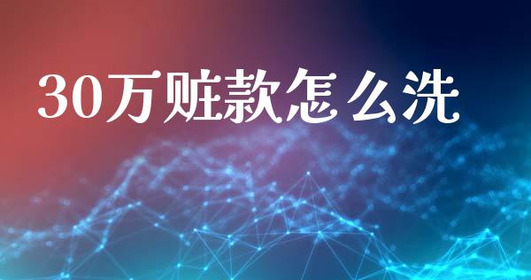 30万赃款怎么洗_https://wap.sdyuehang.cn_美股行情_第1张