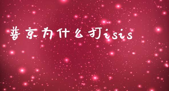 普京为什么打isis_https://wap.sdyuehang.cn_产经新闻_第1张