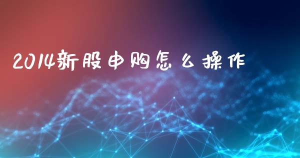 2014新股申购怎么操作_https://wap.sdyuehang.cn_债券资讯_第1张