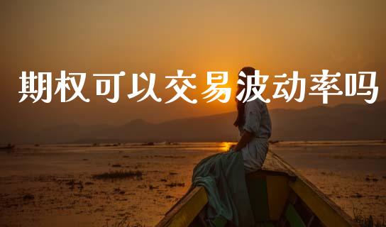 期权可以交易波动率吗_https://wap.sdyuehang.cn_债券资讯_第1张