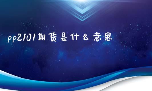 pp2101期货是什么意思_https://wap.sdyuehang.cn_产经新闻_第1张