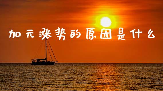 加元涨势的原因是什么_https://wap.sdyuehang.cn_产经新闻_第1张