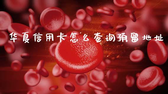 华夏信用卡怎么查询预留地址_https://wap.sdyuehang.cn_美股行情_第1张