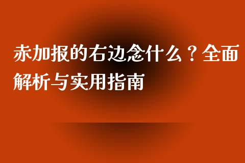 赤加报的右边念什么？全面解析与实用指南_https://wap.sdyuehang.cn_美股行情_第1张