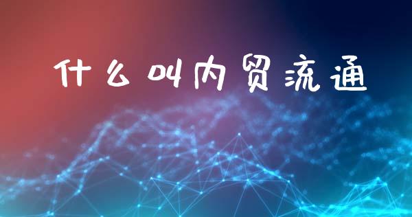 什么叫内贸流通_https://wap.sdyuehang.cn_美股行情_第1张