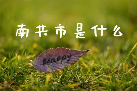 南共市是什么_https://wap.sdyuehang.cn_美股行情_第1张