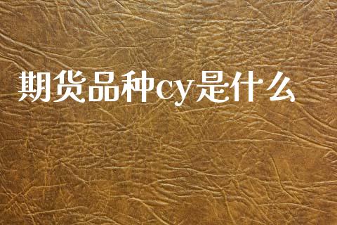 期货品种cy是什么_https://wap.sdyuehang.cn_新股申购_第1张