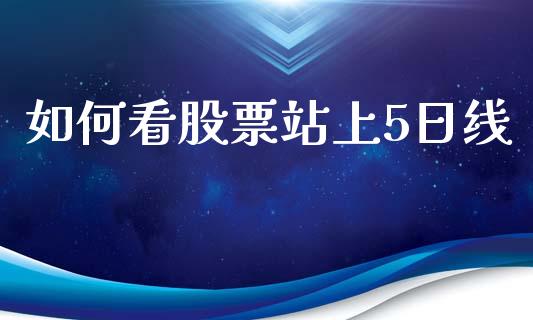 如何看股票站上5日线_https://wap.sdyuehang.cn_债券资讯_第1张