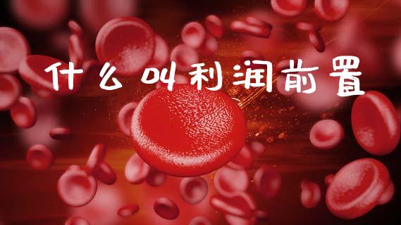 什么叫利润前置_https://wap.sdyuehang.cn_新股申购_第1张