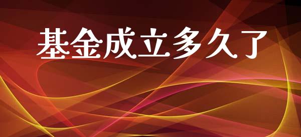 基金成立多久了_https://wap.sdyuehang.cn_产经新闻_第1张