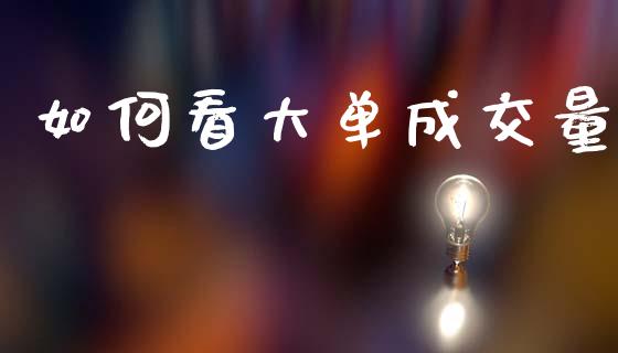 如何看大单成交量_https://wap.sdyuehang.cn_新股申购_第1张