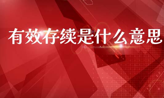 有效存续是什么意思_https://wap.sdyuehang.cn_新股申购_第1张