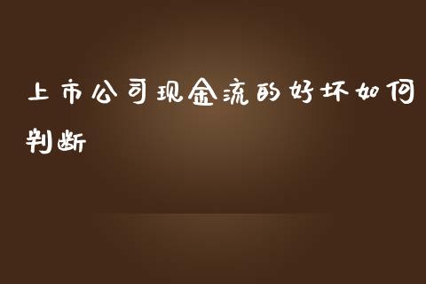 上市公司现金流的好坏如何判断_https://wap.sdyuehang.cn_债券资讯_第1张