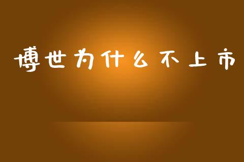 博世为什么不上市_https://wap.sdyuehang.cn_新股申购_第1张