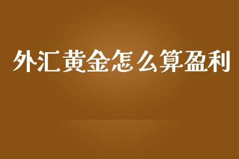 外汇黄金怎么算盈利_https://wap.sdyuehang.cn_产经新闻_第1张